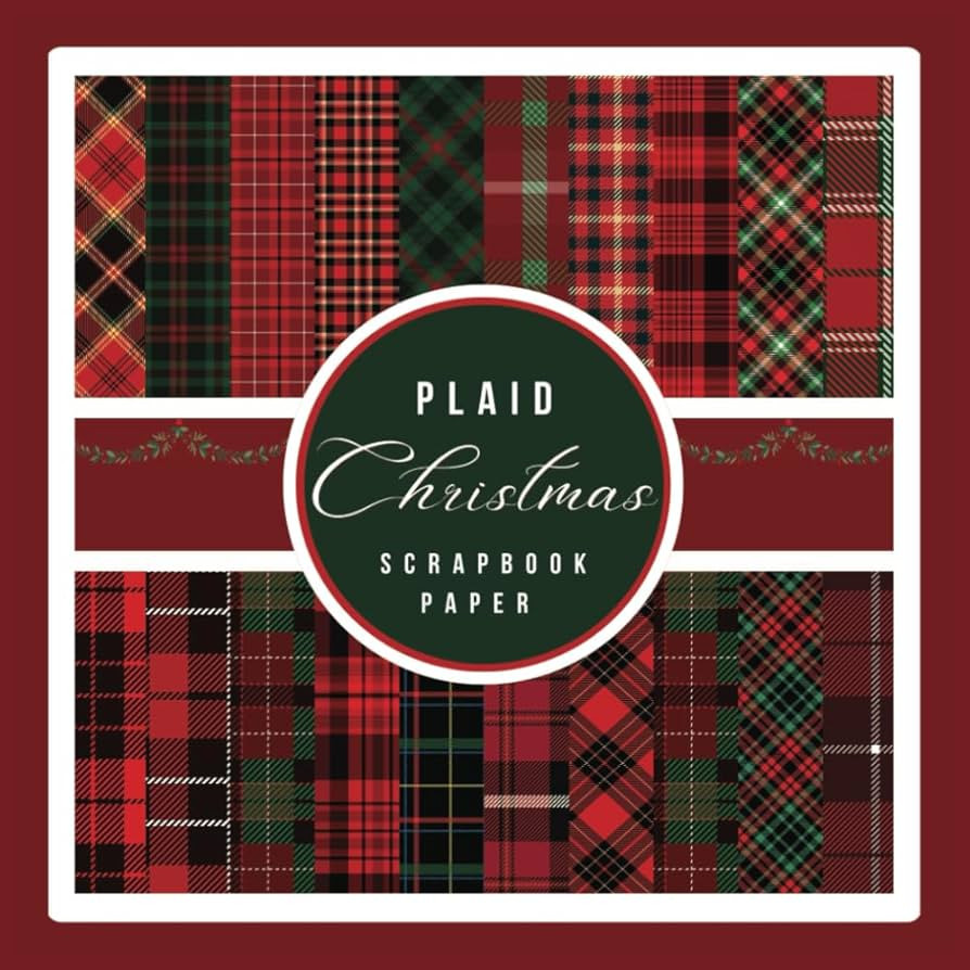 Plaid Christmas Scrapbook Paper: Vintage Red and Green Tartan Craft Paper Pad For Scrapbooking, M... | Amazon (UK)