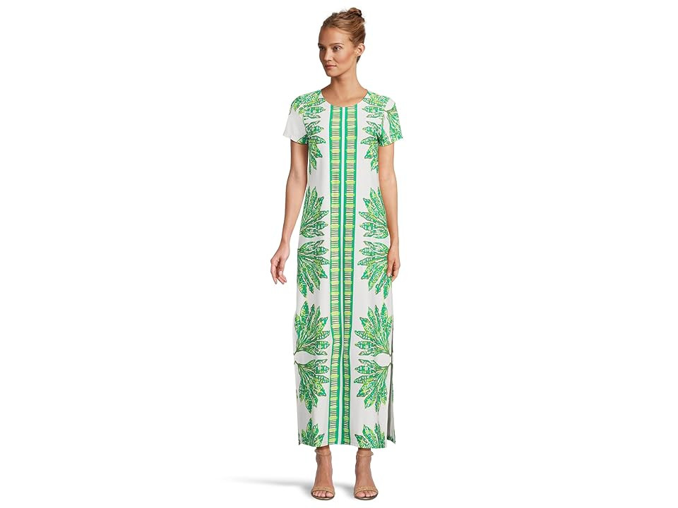 Lilly Pulitzer Kaden Upf 50+ Maxi Women's Dress Kitts Green Shady Babe Engineered : SM, Nylon/Spandex | Zappos