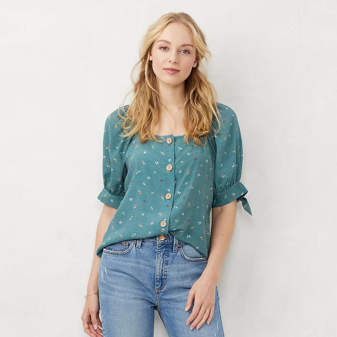 Women's LC Lauren Conrad Button-Front Puff-Sleeve Top

by LC Lauren Conrad
(65 reviews)
 | Kohl's