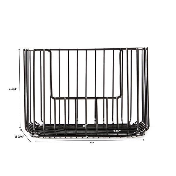Vertica Wire Stacking Bins | The Container Store