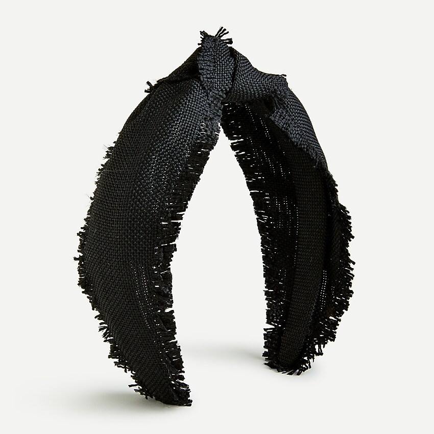 Turban knot headband with frayed edge | J. Crew US