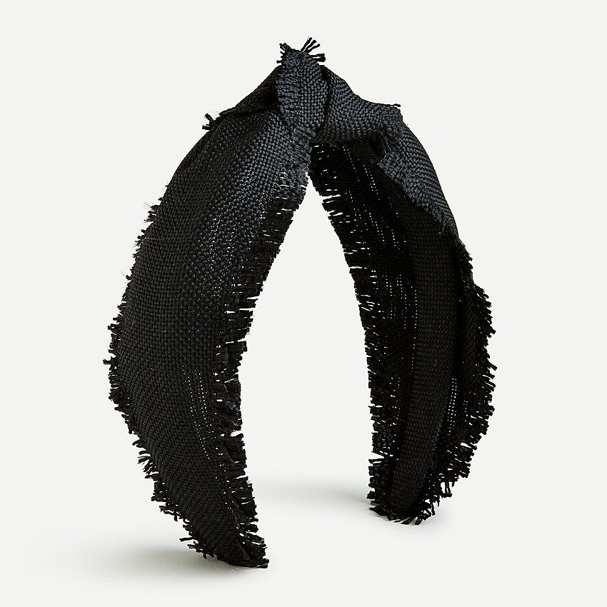 Turban knot headband with frayed edge | J.Crew US