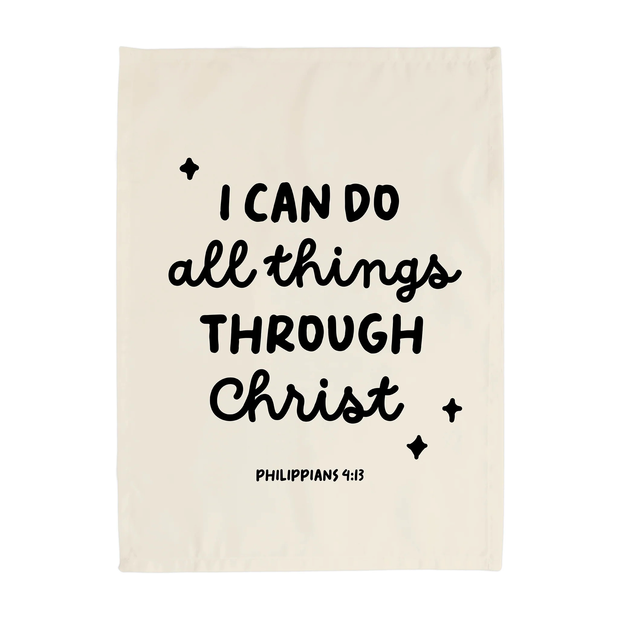 {Natural & Black} I Can Do All Things Through Christ Banner | Hunny Prints