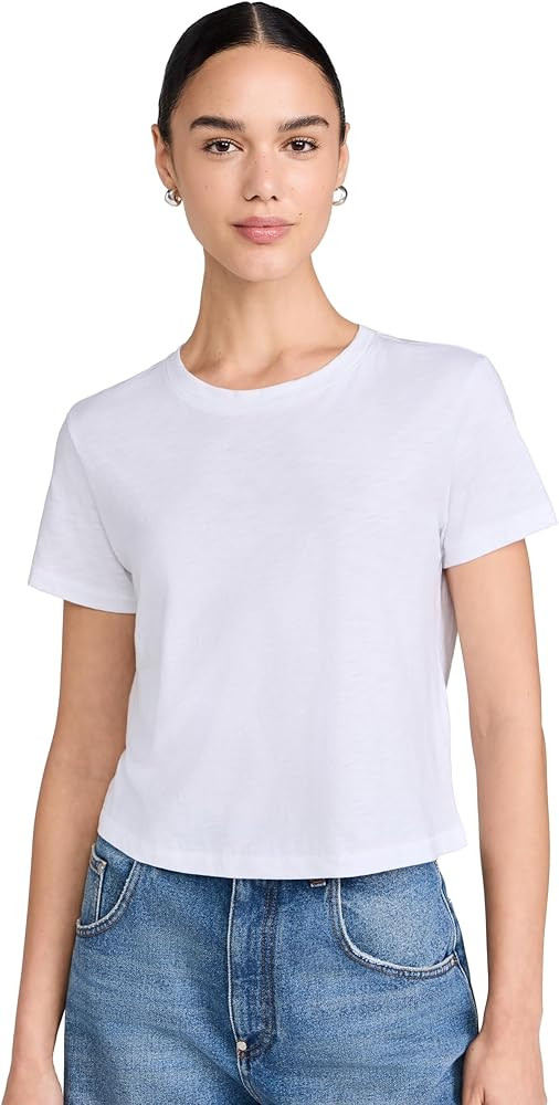Madewell Women's Slub Boxy-Crop Tee | Amazon (US)