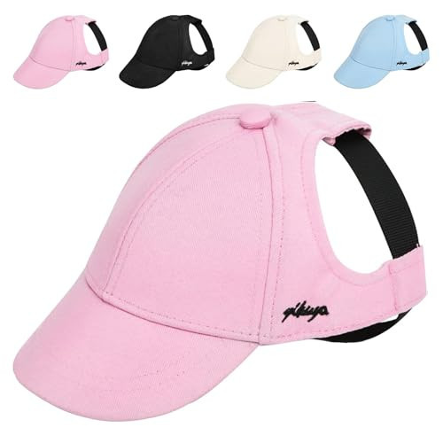 Dog Hats for Large Dogs Sun Hat Small Medium with Ear Holes, Baseball Cap Pet Puppy Summer Visor Caps Bucket(Medium, Pink) | Amazon (US)