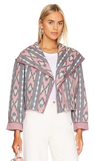 Cropped Jacket in Open Sky | Revolve Clothing (Global)