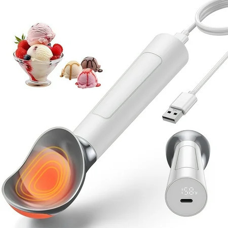 Heated Ice Cream Scoop, Electric heated ice cream scoop that heats up to 158°F for hard ice cream, Easy to use with LED display, IP67 Waterproof Ice Cream Scoop,Easy to clean | Walmart (US)
