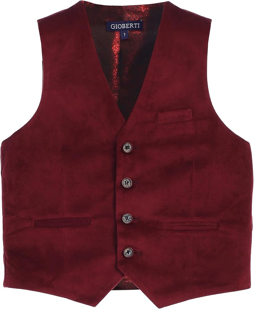 Gioberti Kids and Boys Velvet Formal Suit Vest | Amazon (US)