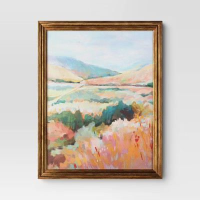 24"x30" Colorful Landscape Canvas Board Framed Art - Threshold™ | Target