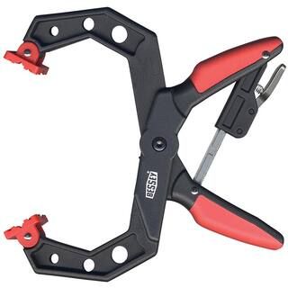 BESSEY 4 in. Capacity Square Jawed Ratcheting Hand Clamp with 3 in. Throat Depth XCRG4 | The Home Depot