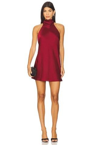 Show Me Your Mumu Lisa Mini Dress in Cranberry Luxe Satin from Revolve.com | Revolve Clothing (Global)