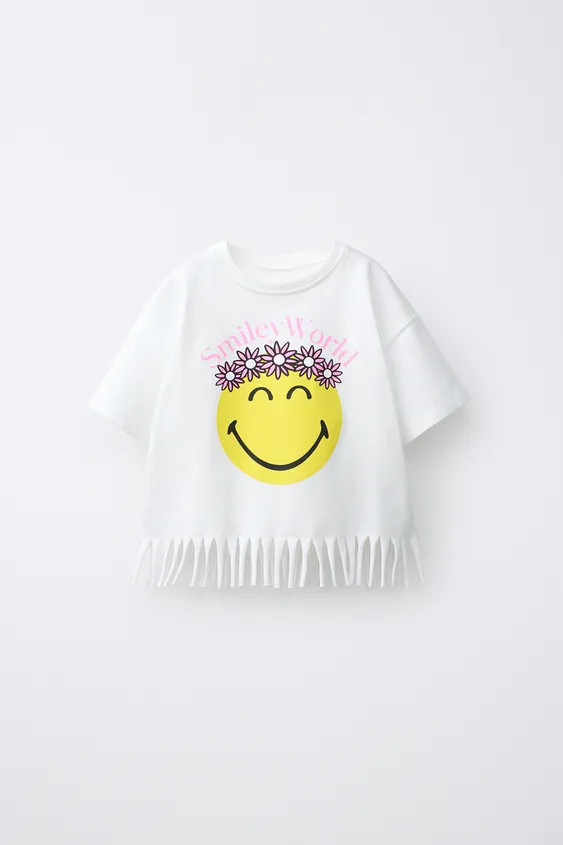SMILEYWORLD \u00ae FRINGE T-SHIRT | Zara US
