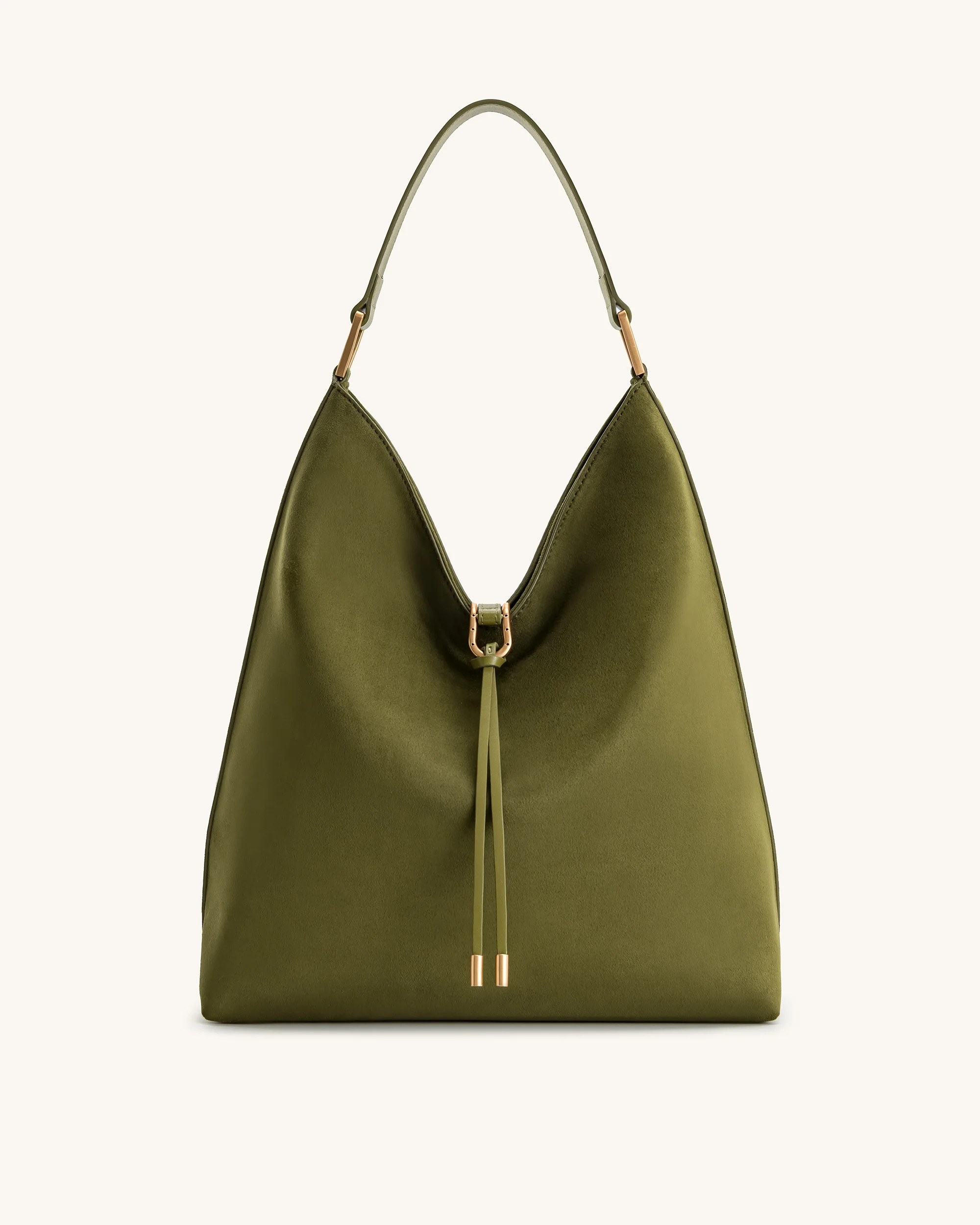 Aria Faux Suede Shoulder Bag - Dark Olive | JW PEI US