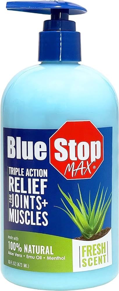 Blue Stop Max Muscle & Joint Relief Gel: Fast-Acting Sore Muscle, Back & Neck Relief Cream, Numbi... | Amazon (US)