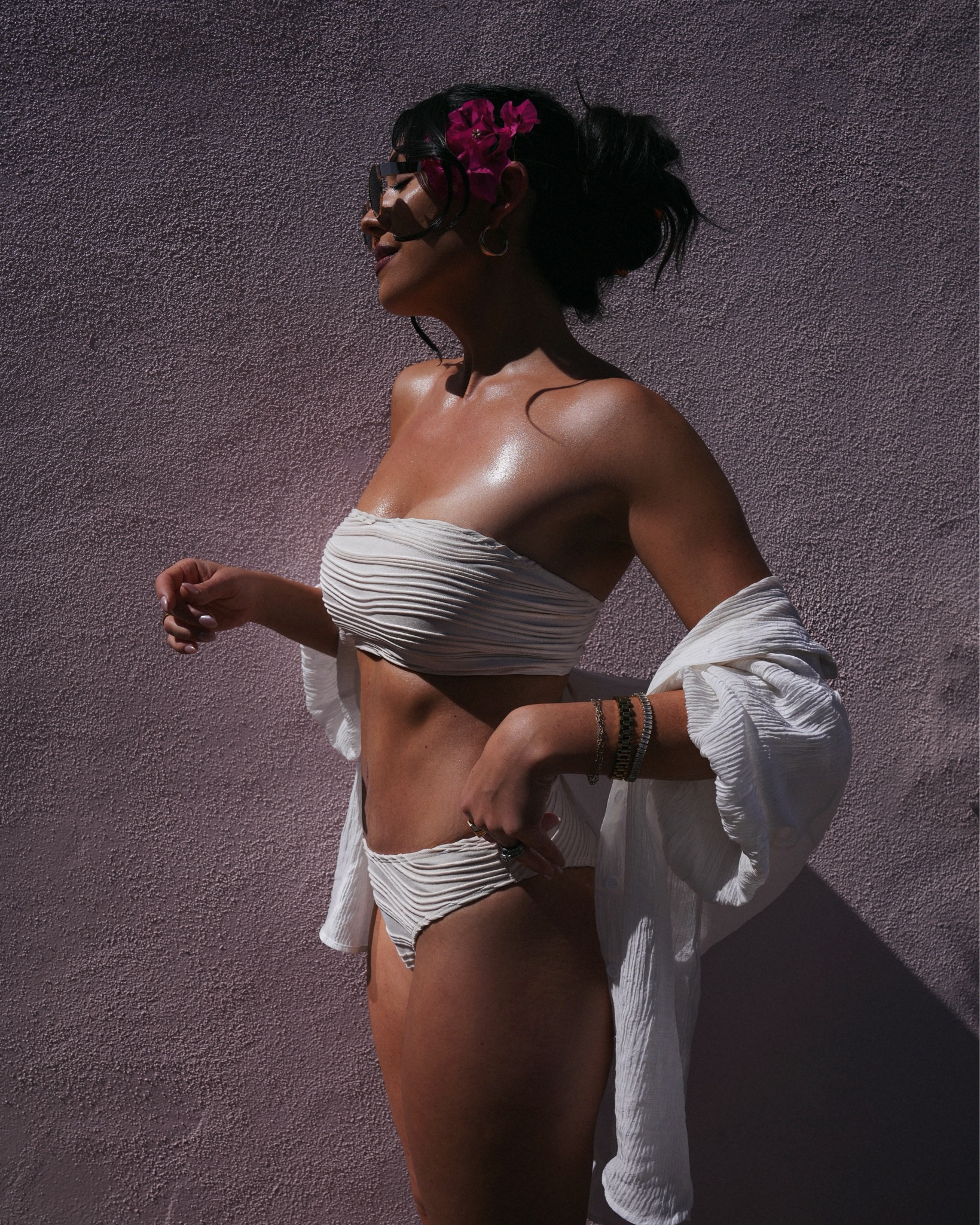 Amazon swim inspo! 
Size small bikini 
Size small gauze button down 
Body shimmer 

#LTKFestival #LTKTravel #LTKSwim