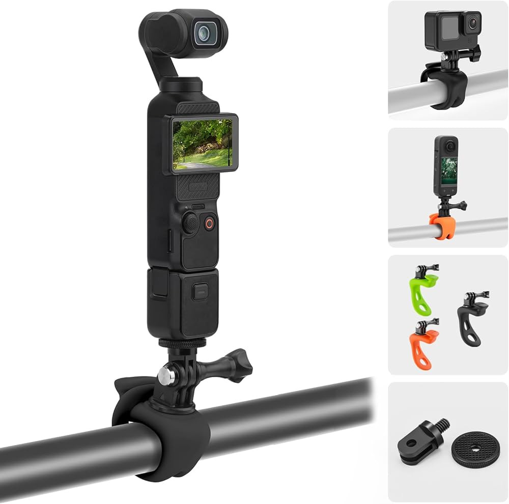 Pocket 3 Car Bike Mount Strap Flexible Wrap Band Motorcycle Handlebar Fence Holder Accessories fo... | Amazon (US)