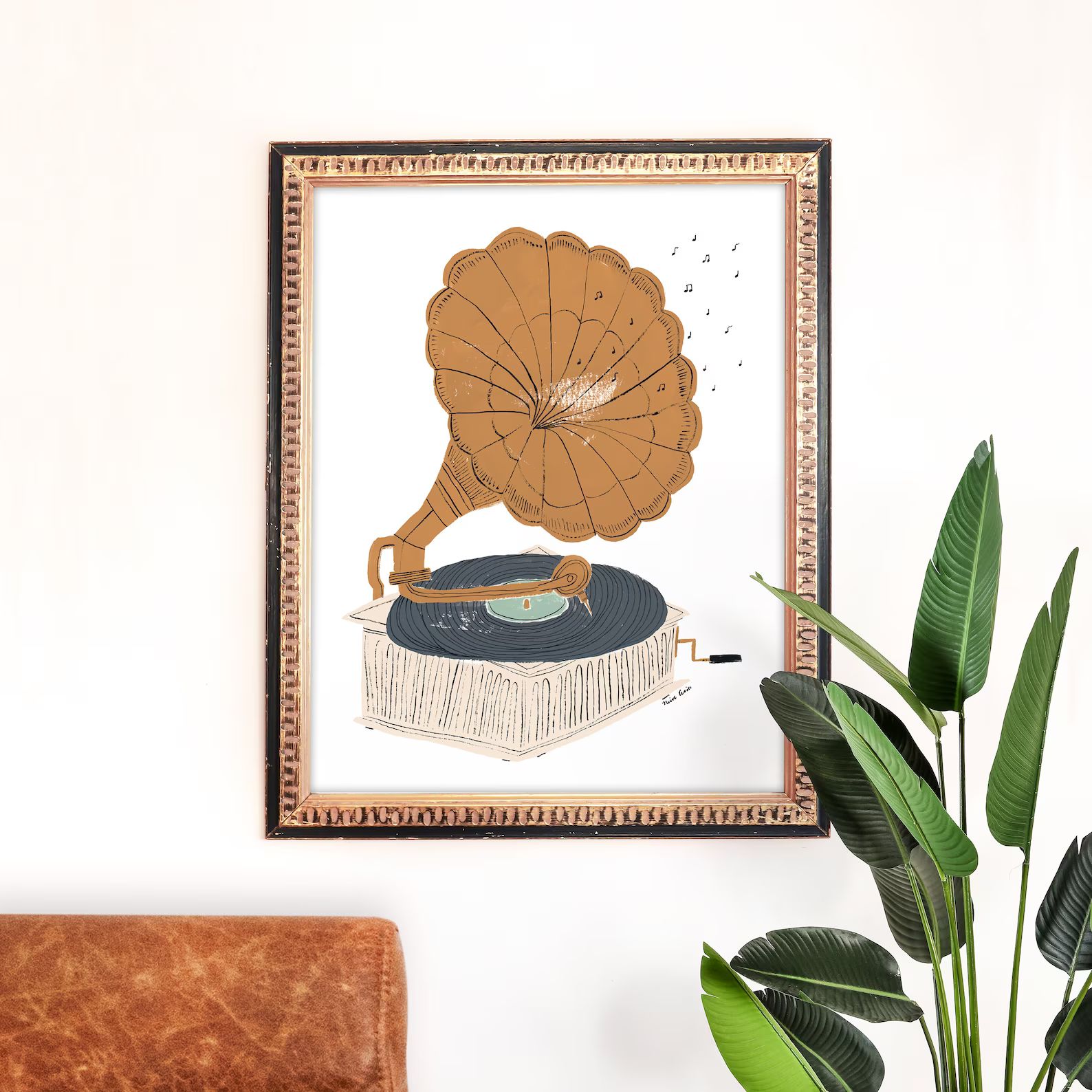 Gramophone Art Print  Day 27 of 30 Day Series  Music Wall | Etsy | Etsy (US)