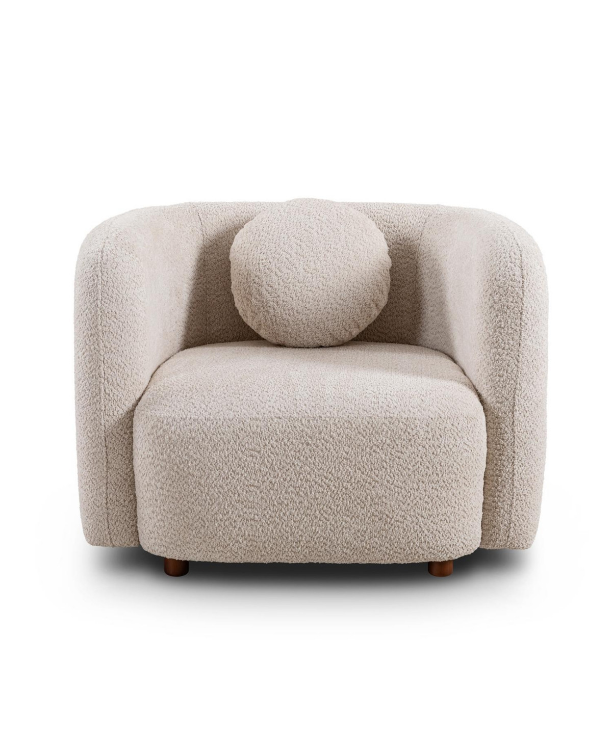 Streamdale Japandi Style Boucle Sofa Chair for Living Room - Beige | Macy's