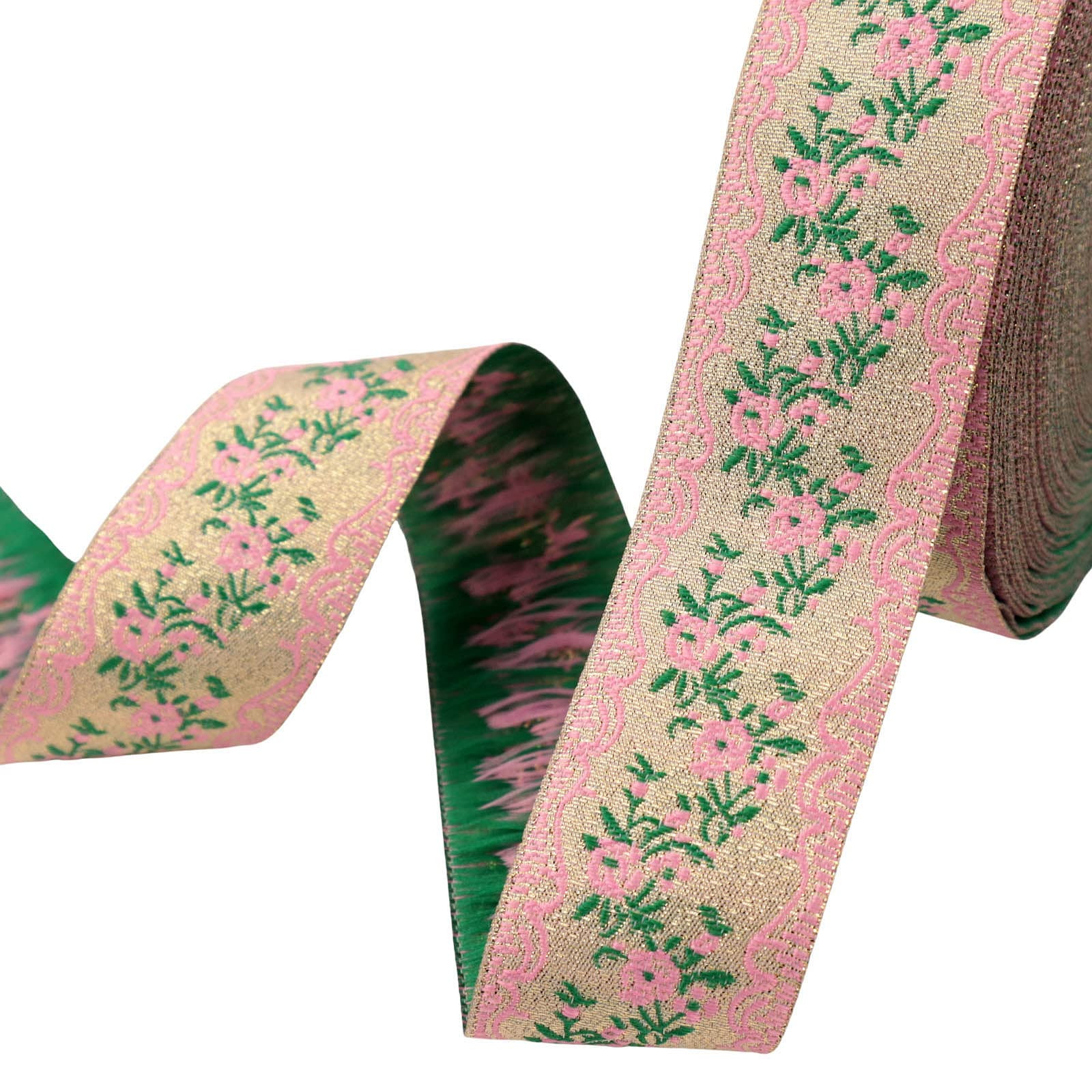 IDONGCAI Jacquard Ribbon Embroidered Ribbon Floral Pattern Ribbon Decoration Craft Accessories D... | Amazon (US)