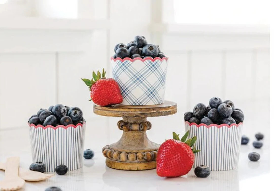 Blue & Red Baking Cups - Etsy | Etsy (US)