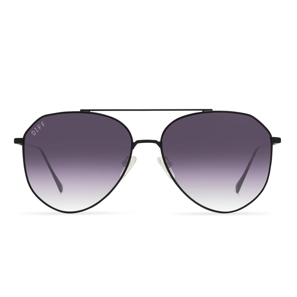 JANE - MATTE BLACK + GREY GRADIENT SHARP | DIFF Eyewear