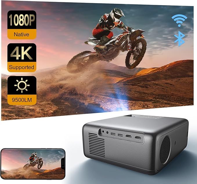 Amazon.com: Raydem Video Projector 13000L 350ANSI Native 1080P 200" Display, 5G WiFi and Bluetoot... | Amazon (US)