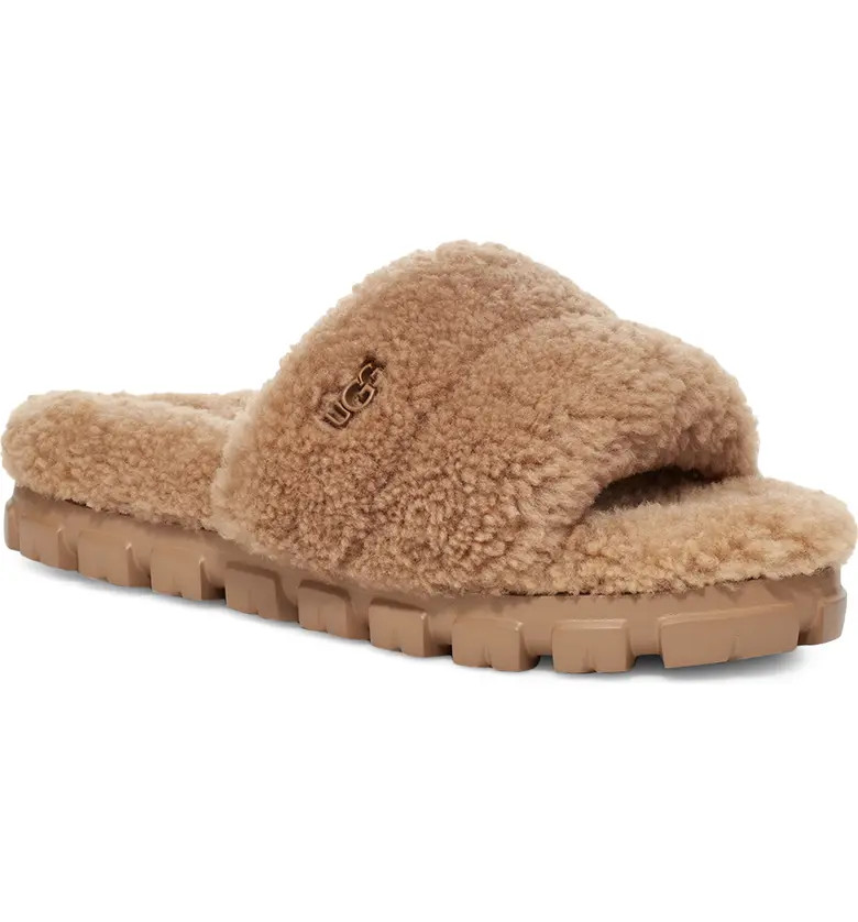 UGG® Cozetta Curly Genuine Shearling Slide Slipper (Women) | Nordstrom | Nordstrom