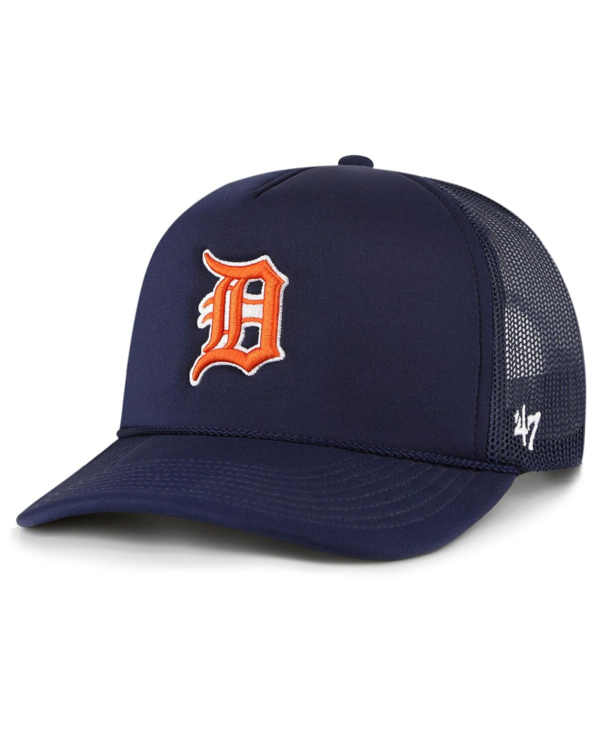 Men's '47 Brand Navy Detroit Tigers Foam Logo Trucker Snapback Hat - Navy | Macy's