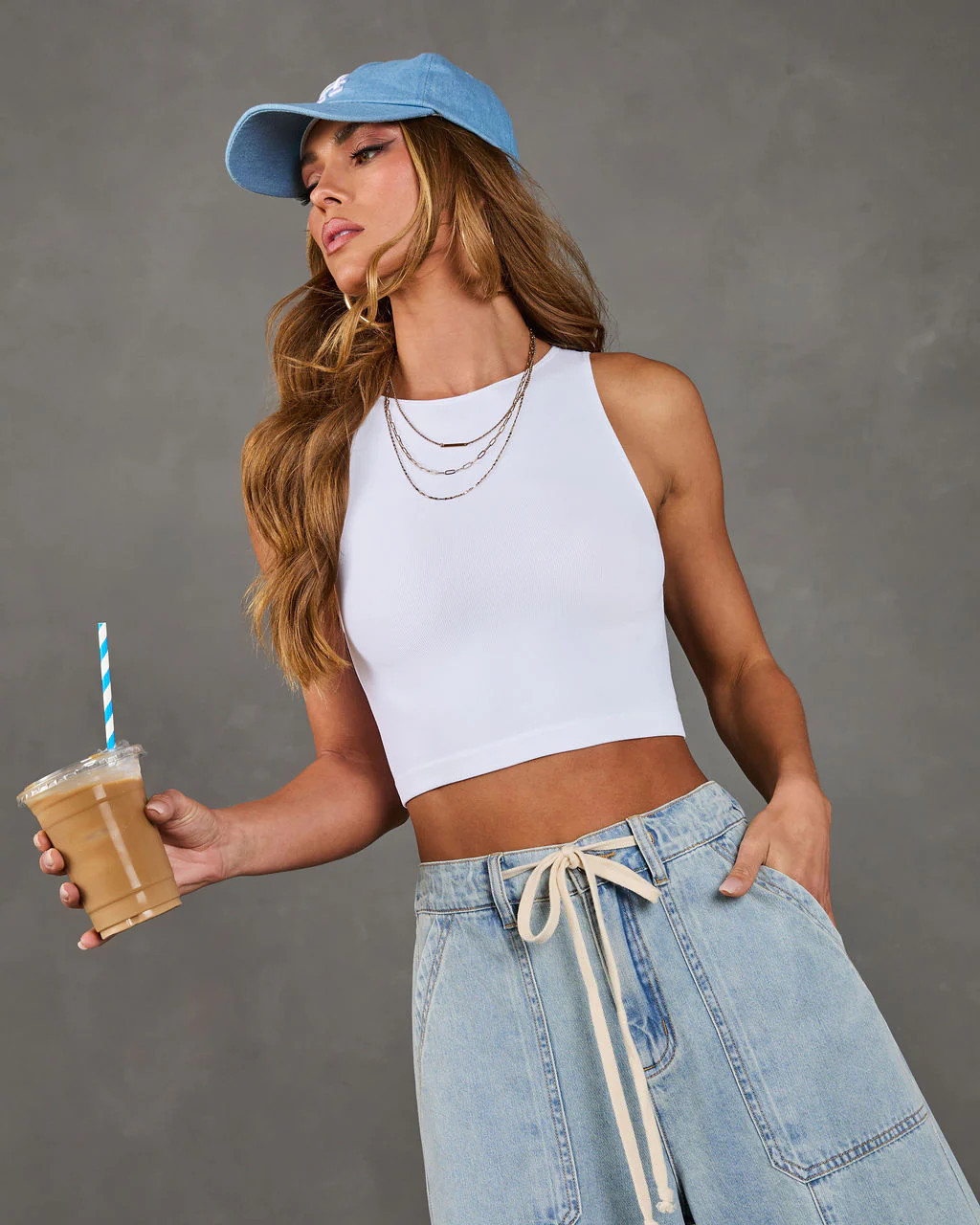 Kiki Knit Crop Top - White / M/L | VICI