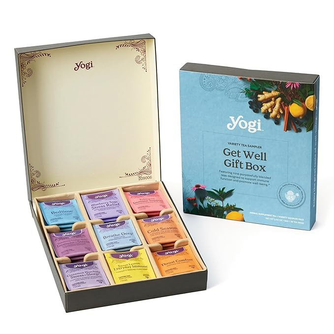 Organic Sampler Gift Box-5 Tea Bags per Flavor (45 Tea Bags)-Delicious Wellness Immunity Teas-9 H... | Amazon (US)