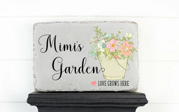 Grandma's Garden | Mom's Garden | Garden Stone | Mother's Day Gifts | Garden Decor | Gift for Gra... | Etsy (US)