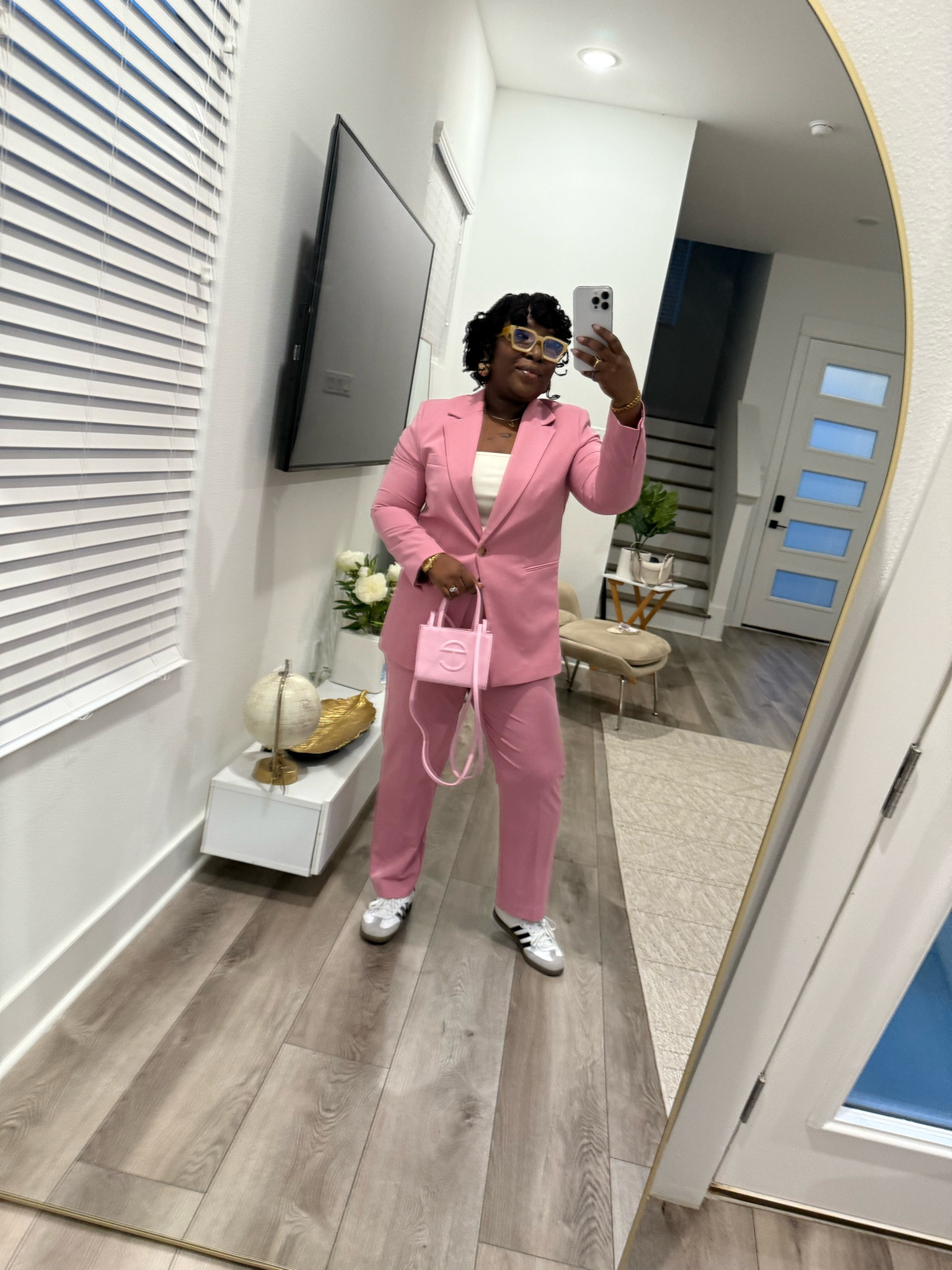A Pink Suit!!  Wearing a size 14 (but it’s big so size down)  and US 12 in the blazer 

#LTKStyleTip #LTKWorkwear #LTKMidsize