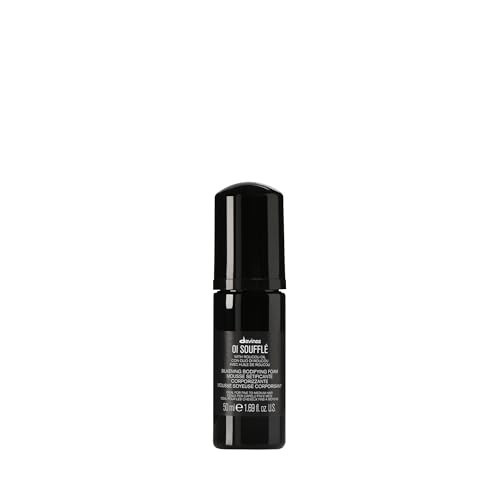 Davines OI Soufflé, Silkening Bodifying Foam for Fine to Medium Hair - Liquid-to-Foam Leave-In Treatment with Chicory Root & Roucou OilAdds Volume, Shine & Heat Protection, Travel Size, 1.69 Fl Oz | Amazon (US)