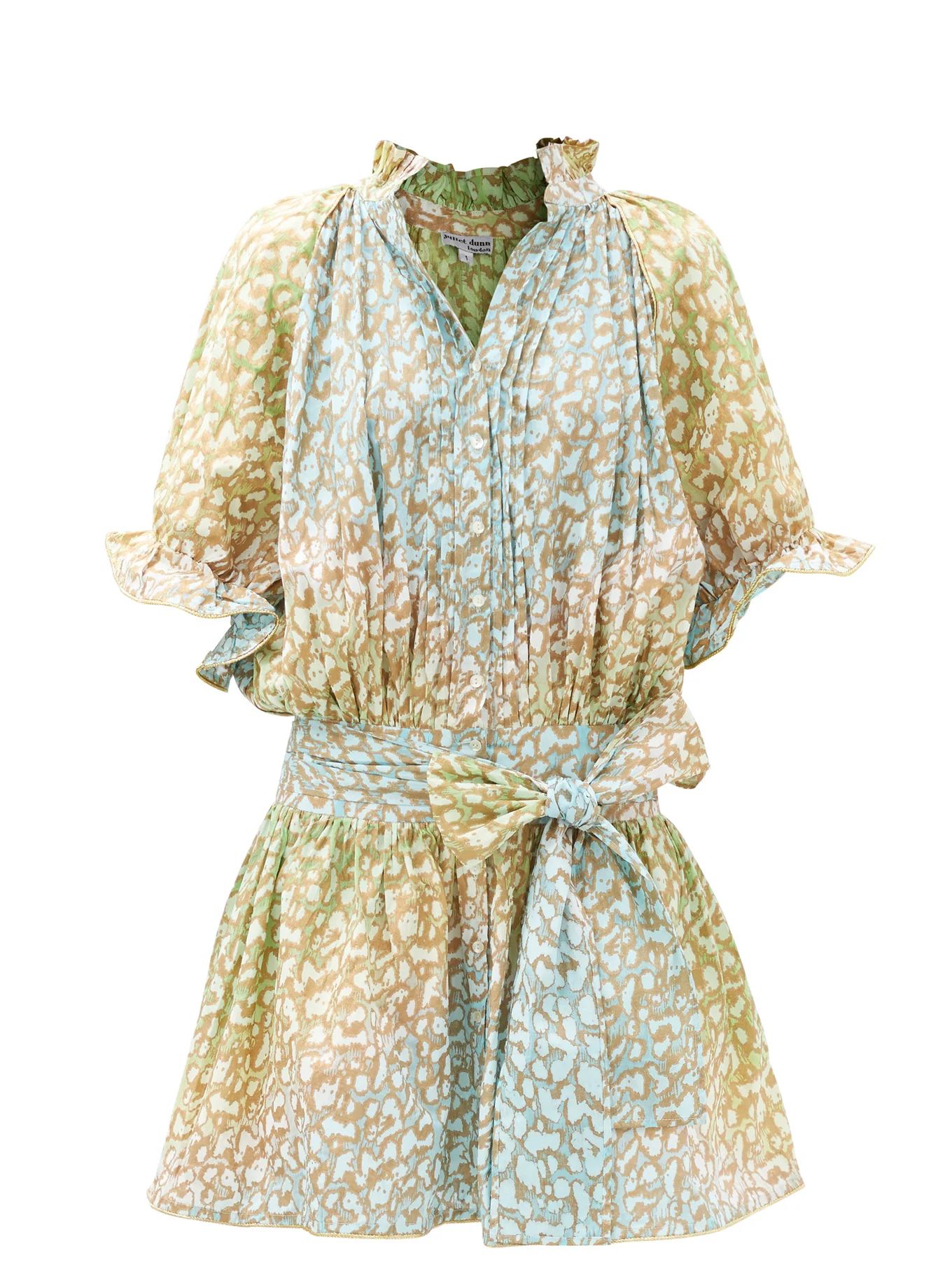 Snow Leopard tie-dye cotton-voile mini dress | Matches (US)