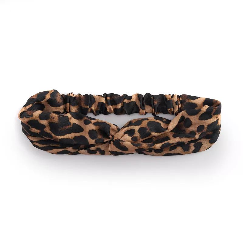 Leopard Print Fabric Twist Fashion Hairband, Brown | Kohl's