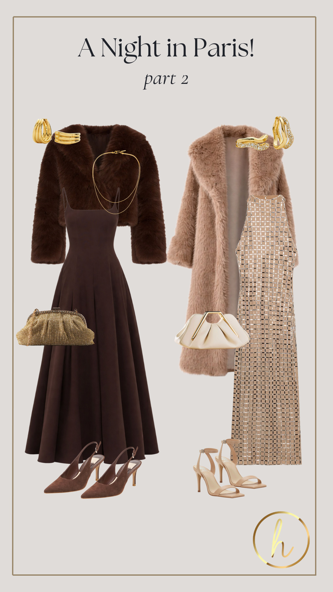 Paris nights call for faux fur, golden details, and a little sparkle ✨
Sharing what we wore for a night out in Paris 🤎🥂

#LTKStyle #LTKTravel #LTKootd #LTKFashion 

 