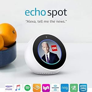 Echo Spot - Smart Alarm Clock with Alexa - White | Amazon (US)