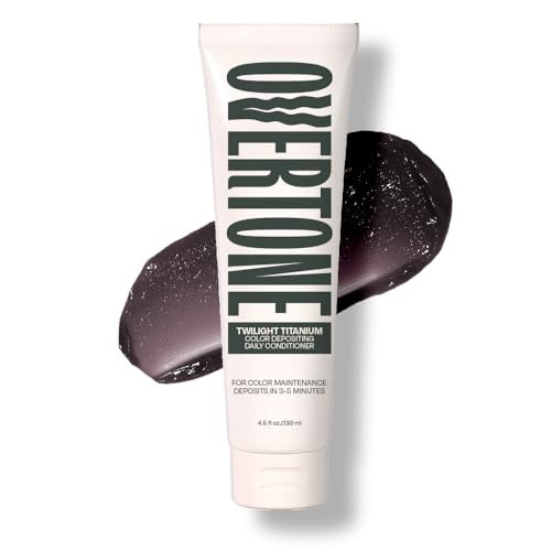 Overtone Daily Color Depositing Conditioner: 4.5oz Temporary Coloring Conditioner w/Shea Butter & Coconut Oil, Refresh Color & Prevent Fading, Vegan & Cruelty-Free, Extreme Silver is Twilight Titanium | Amazon (US)