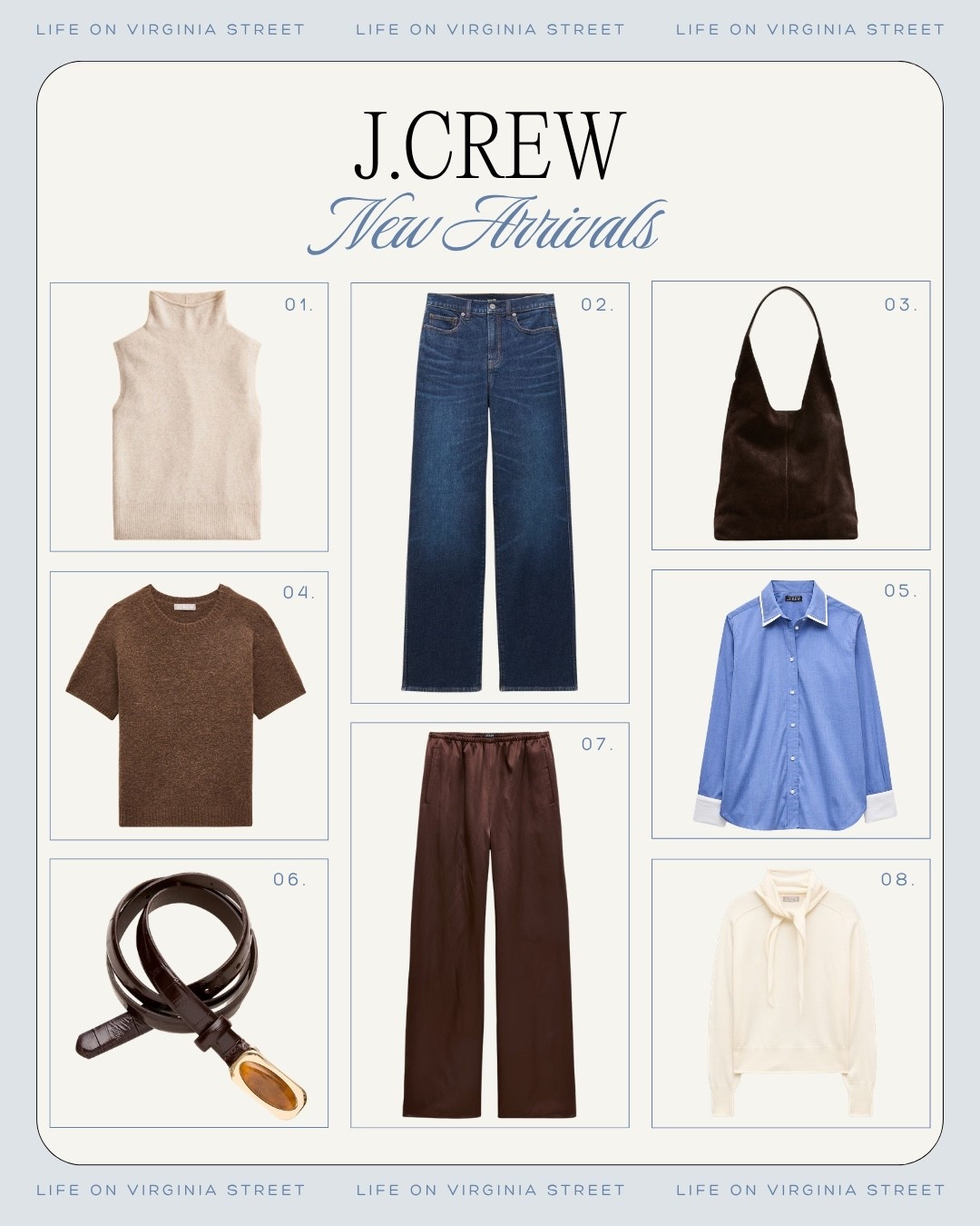 JCrew new arrivals! 🙌🏼

J.Crew new arrivals, J.Crew fall new arrivals, J.Crew fall fashion, J.Crew women, J.Crew clothing, J.Crew sweaters, J.Crew cashmere, J.Crew jeans, J.Crew jackets, J.Crew pants, J.Crew dresses, J.Crew fall outfits, fall new arrivals, fall fashion, fall outfits for women, fall outfit ideas, fall wardrobe, fall capsule wardrobe, fall wardrobe essentials, fall transition outfits, fall sweaters, cashmere sweater, crewneck sweater, cable knit sweater, striped sweater, cardigan sweater, sweater polo, quarter zip sweater, fall jackets, barn jacket, corduroy jacket, suede jacket, leather jacket, bomber jacket, trench coat, fall jeans, wide leg jeans, bootcut jeans, dark wash jeans, fall pants, wide leg trousers, corduroy pants, tailored trousers, fall skirts, plaid skirt, fall dresses, plaid dress, fall blazer, plaid blazer, loafers, ballet flats, fall workwear, business casual outfits, classic fall style, preppy fall style, elevated basics, classic wardrobe staples, women’s fall fashion, fall clothing finds, fall fashion finds, tall friendly fashion, petite friendly fashion

#LTKootd #LTKgrwm #LTKSeasonal