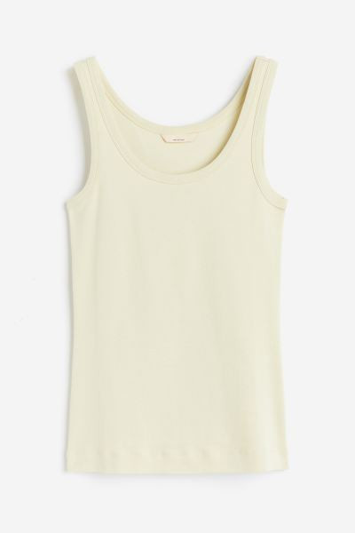 Camiseta sin mangas en algodón pima | H&M (FR, IT, ES, PT, BE)