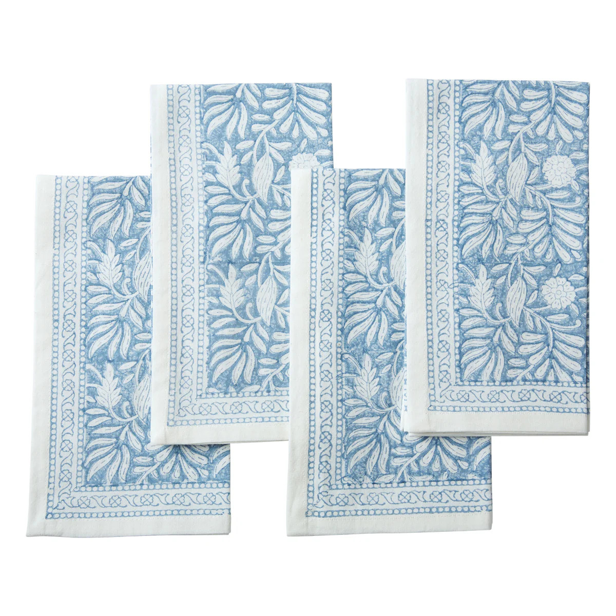 Jasmine Napkins Blue, Set of 4 | Amanda Lindroth