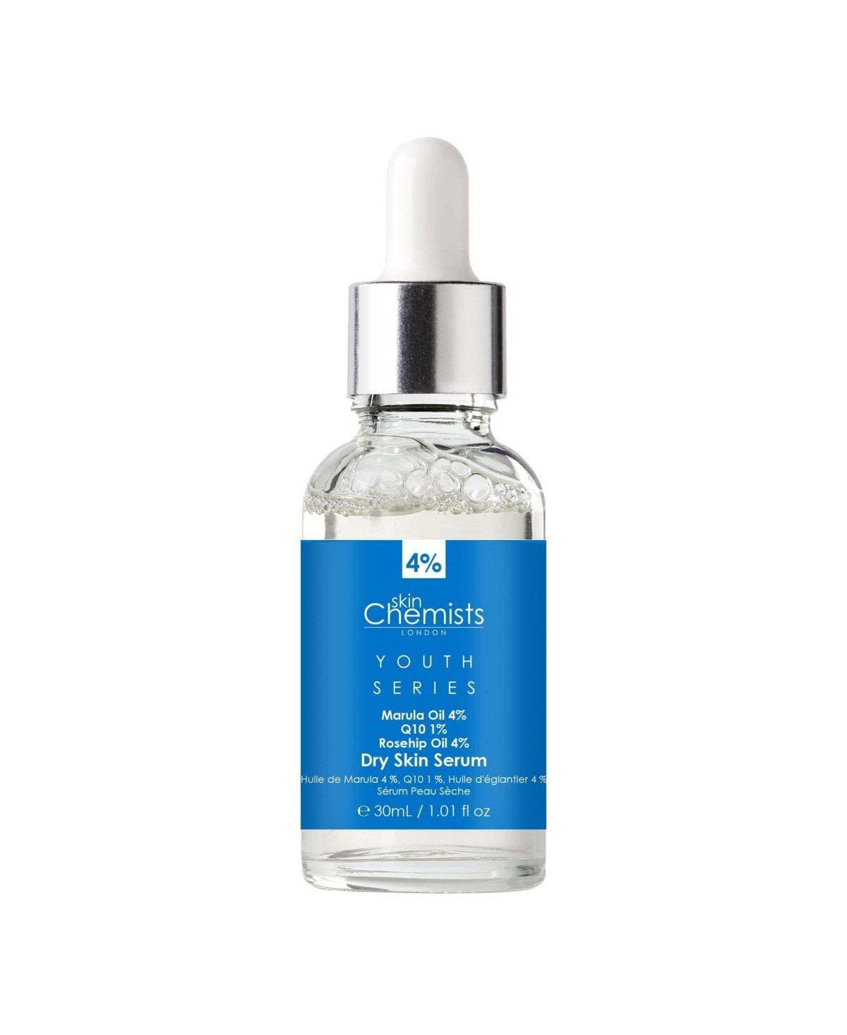 skinChemists Anti-Aging Dry Skin Serum Marula Oil 4%, Q10 1%, Rosehip Oil 4% 30ml - Blue | Macy's