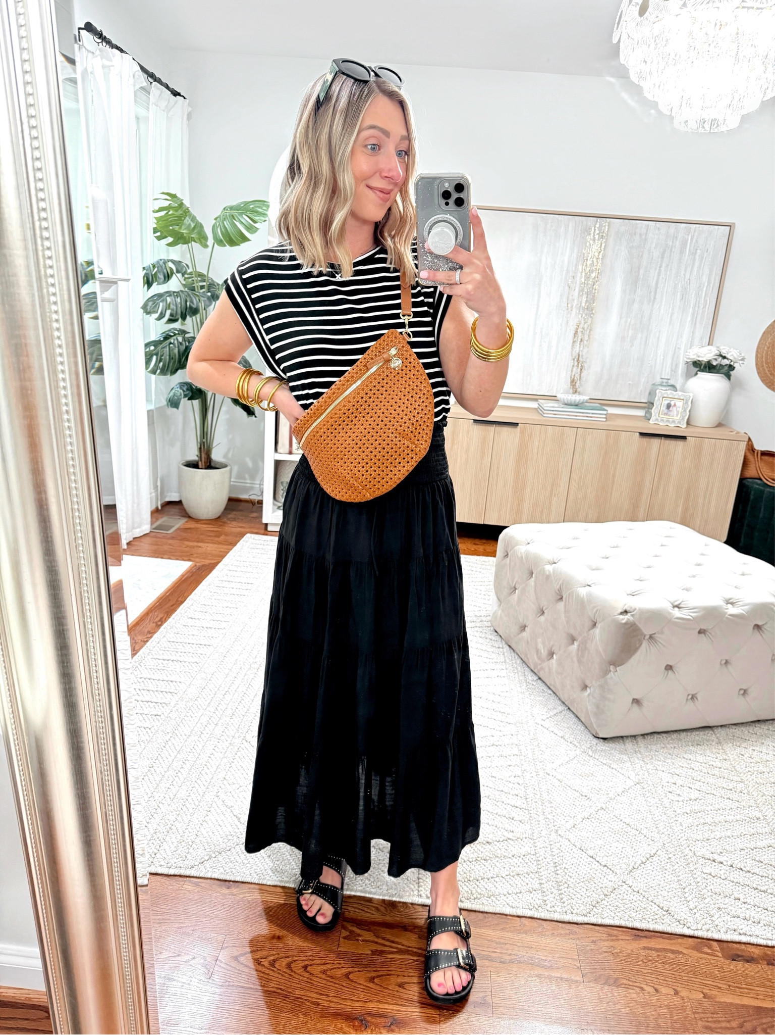 Clare V Grande Fanny in the tan rattan! They just released my favorite bag in the tan with tan zipper (used to be red and I never liked the red)…so excited to wear this color for Summer! 🩷
(Size small top + skirt)

Clare V, Handbags, Belt Bag, Grande Fanny, stripes, casual outfits 

#LTKstyletip #LTKtravel #LTKfindsunder100