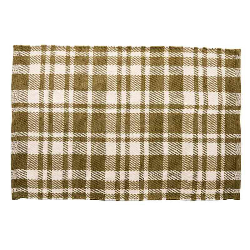 Green Plaid Layering Mat, 24x36 | At Home