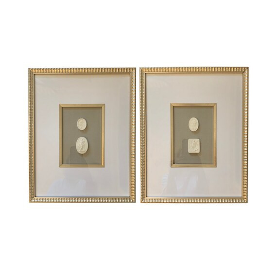 Framed Intaglios, Large Framed Mulherin Lane Intaglio Art In Champagne Frames, 15x19, Made To Ord... | Etsy (US)