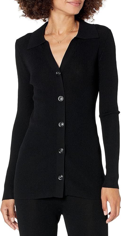 The Drop Women's Constance Rib Button Down Sweater | Amazon (US)