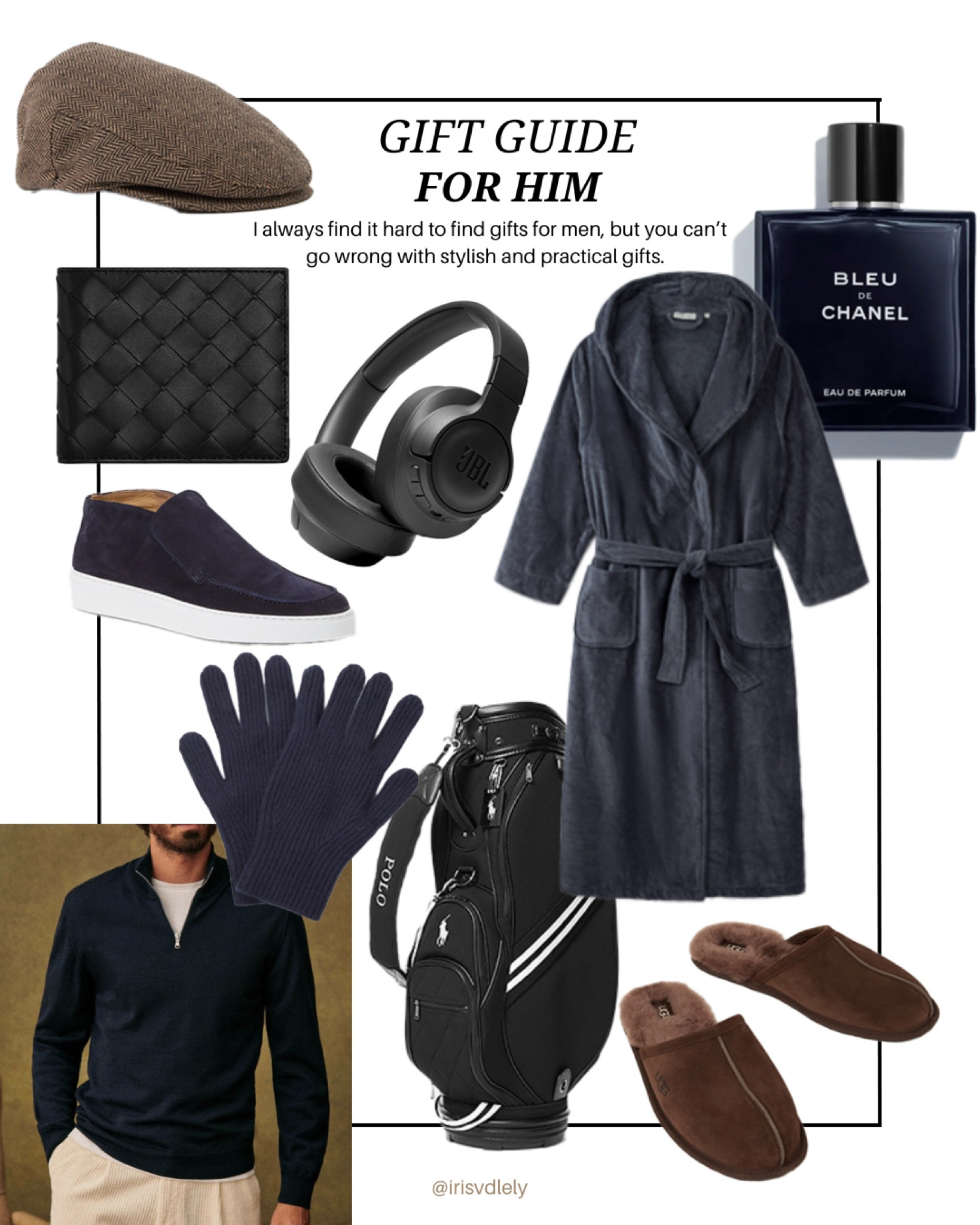 Gift guide for him 

Bathrobe, earphones, wool gloves, golf bag, ugg slippers, chanel blue parfum, blue sneakers, gifts for him, christmas gifts, black wallet, cap, blue zip hoodie, blue jumper, cashmere jumper for men 

#LTKeurope #LTKHoliday #LTKGiftGuide