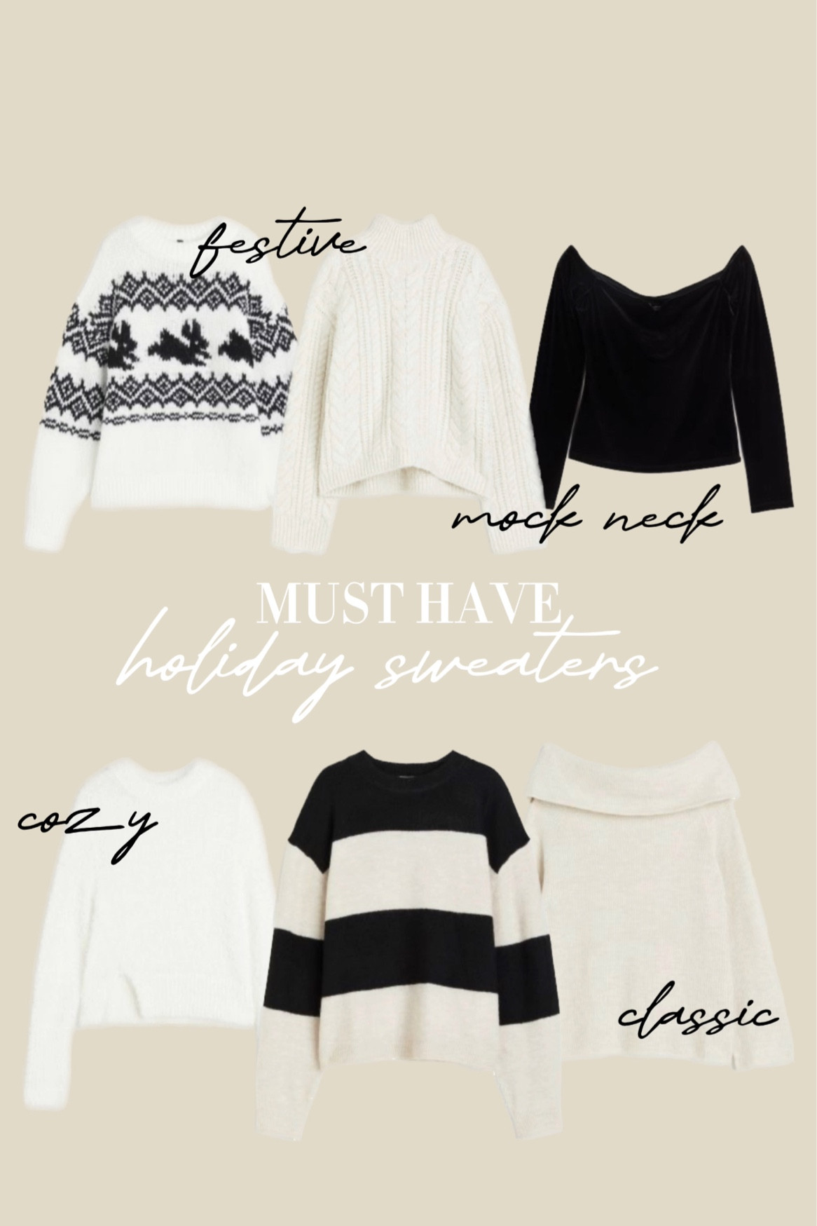 Shop my must have holiday sweaters! 
Hm , off shoulder sweater, jacquard- knit sweater, Christmas 

#LTKHoliday #LTKHolidaySale #LTKstyletip