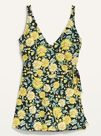 V-Neck Wrap-Front One-Piece Swimsuit Dress for Women | Old Navy (US)