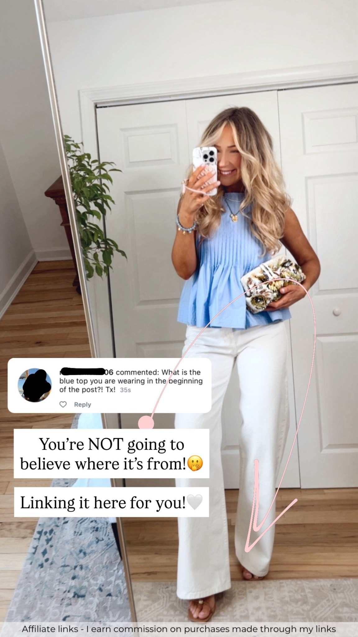 Affiliate links - I earn commission on purchases made through my links | Walmart top, Zara jeans, Zara bag, spring style 